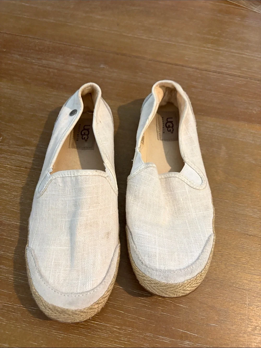 UGG Women's Natural Canvas Slip-On Espadrilles